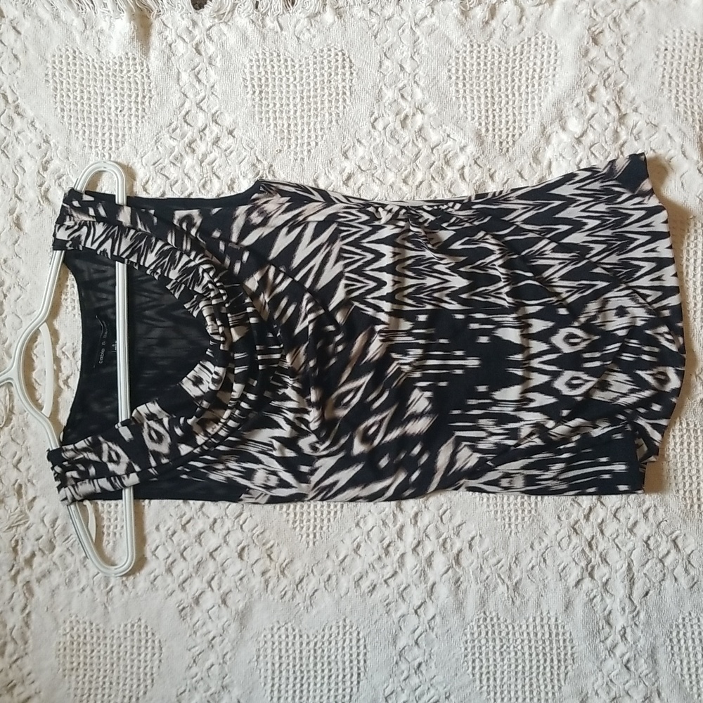 Cable & Gauge size small cowl neck sleeveless blouse